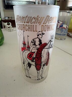 1962 Kentucky Derby glass – White with Red Accents